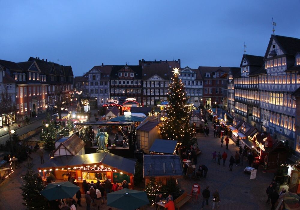 Drohnenansicht Weihnachtsmarkt Wolfenbüttel 